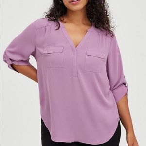 Torrid Harper Blouse | muted plum